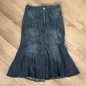 Miaou Gaudi Denim Flared Skirt